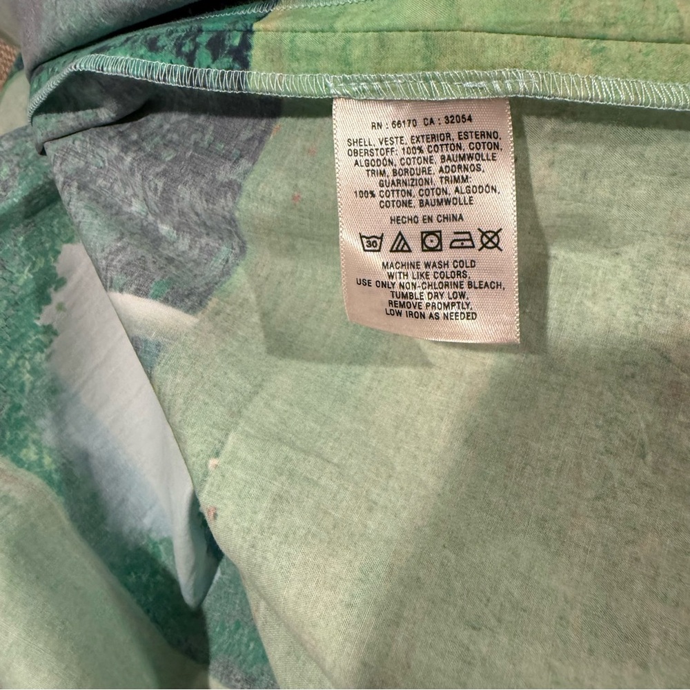 Anthropologie, Sandra Ball Photography Stylish Green and White Skirt, Size 8 - Picture 11 of 14